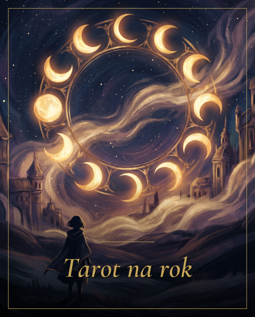 Grafika wróżby: Tarot na rok - 12 miesięcy w kartach