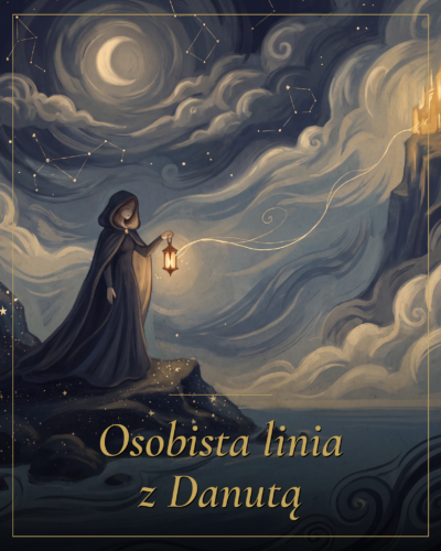 Grafika wróżby: Osobista linia WhatsApp z Danutą