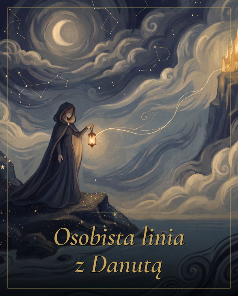 Grafika wróżby: Osobista linia WhatsApp z Danutą