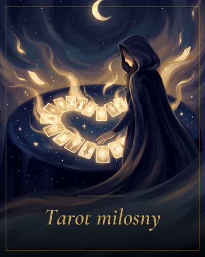 Grafika wróżby: Tarot miłosny - pełny rozkład